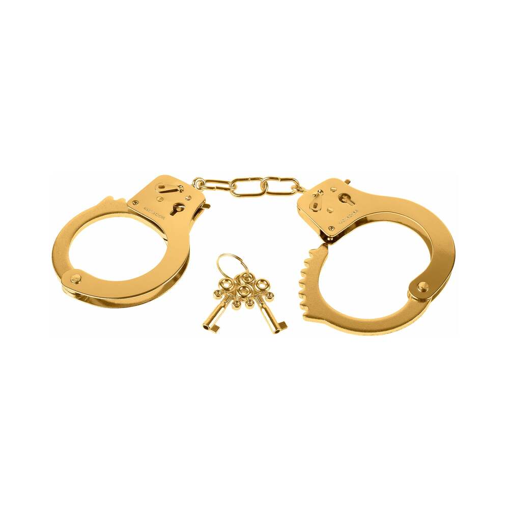 Pipedream Fetish Fantasy Gold Metal Cuffs With Quick-Release Gold - Fantasies Boutique