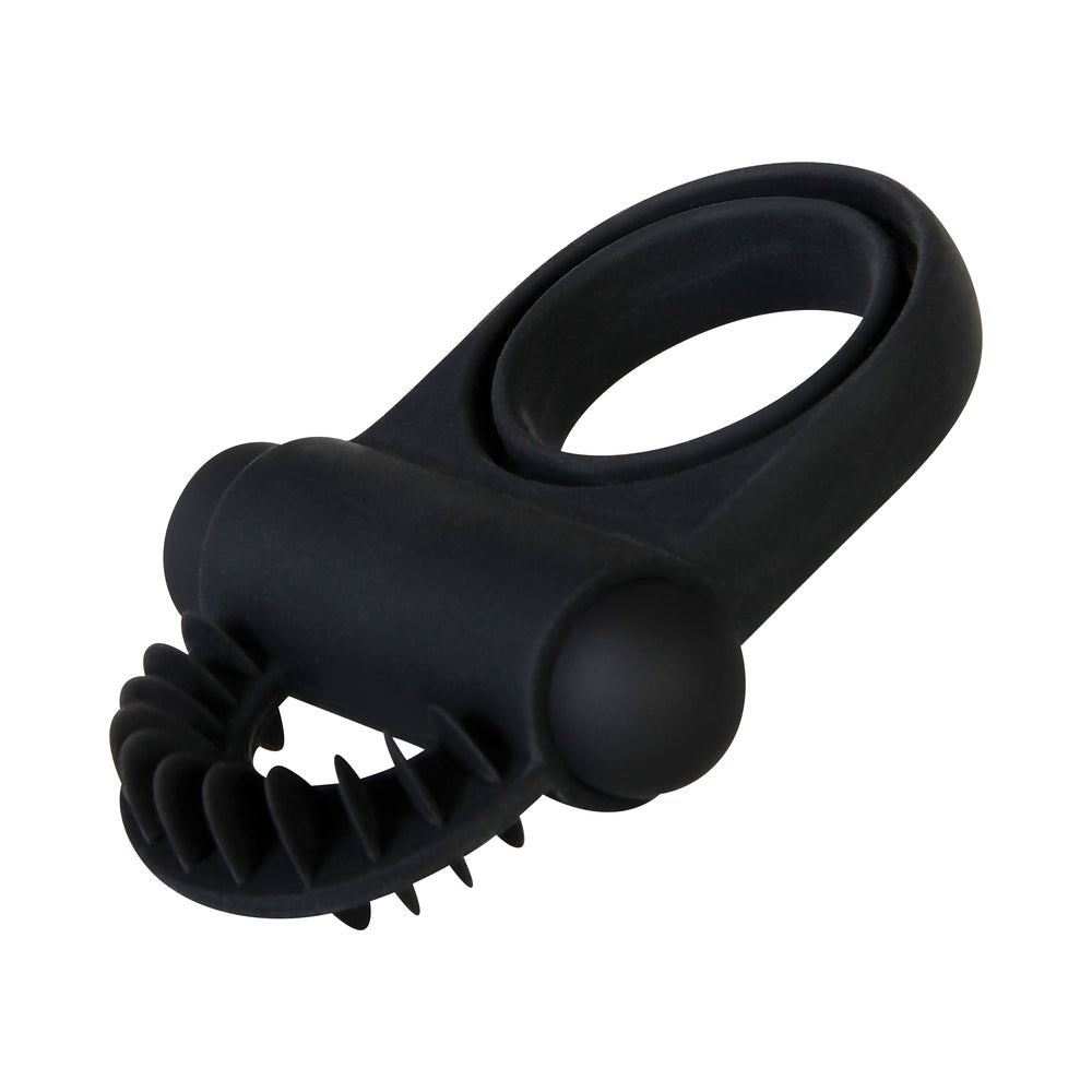 Zero Tolerance Bell Ringer Rechargeable Vibrating Flicking Silicone Cockring Black
