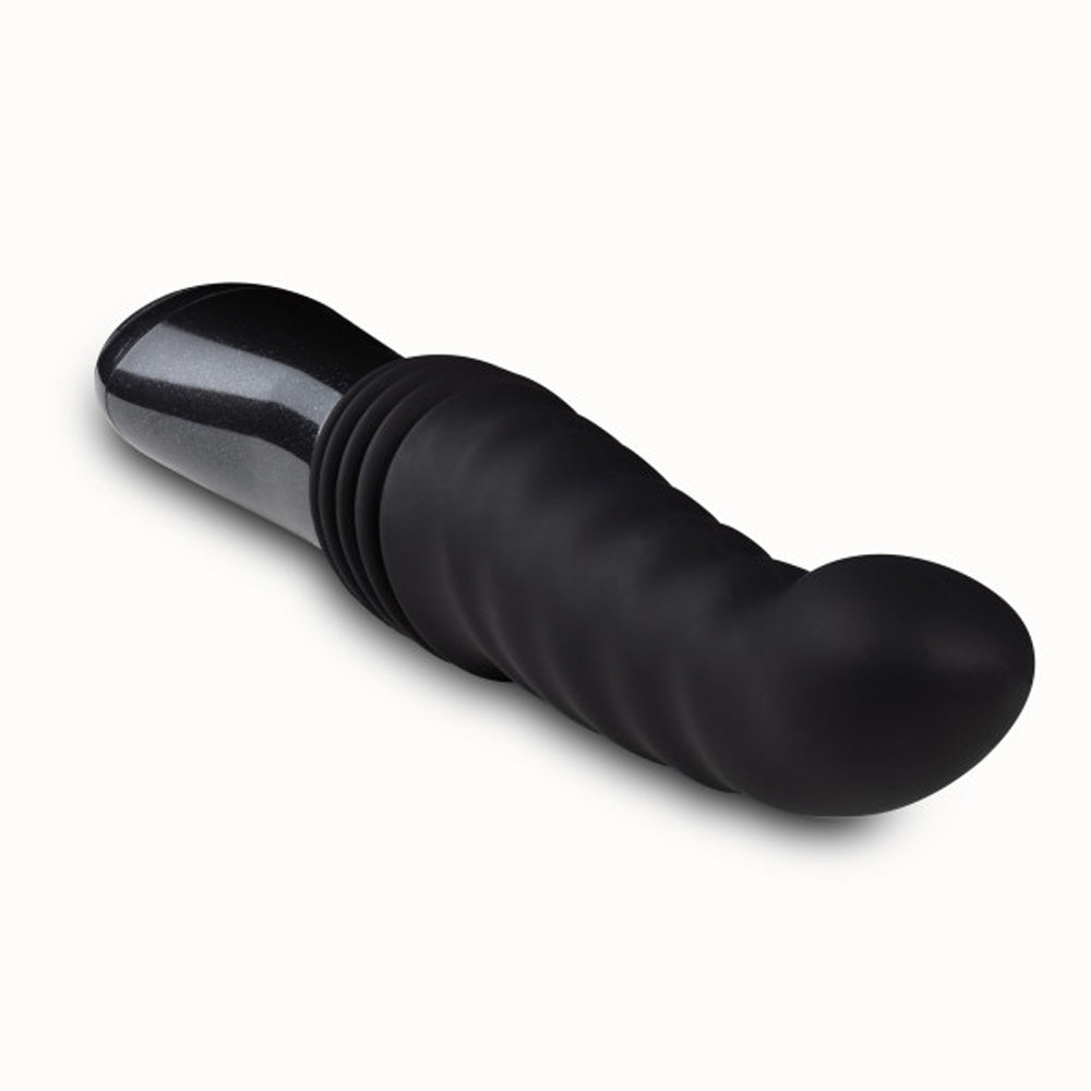Temptasia Lazarus Rechargeable 10 in. Silicone Thrusting Dildo Black - Fantasies Boutique
