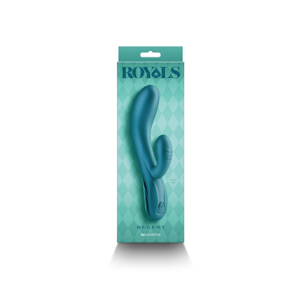 Royals Regent Rabbit Vibrator Metallic Green - Fantasies Boutique