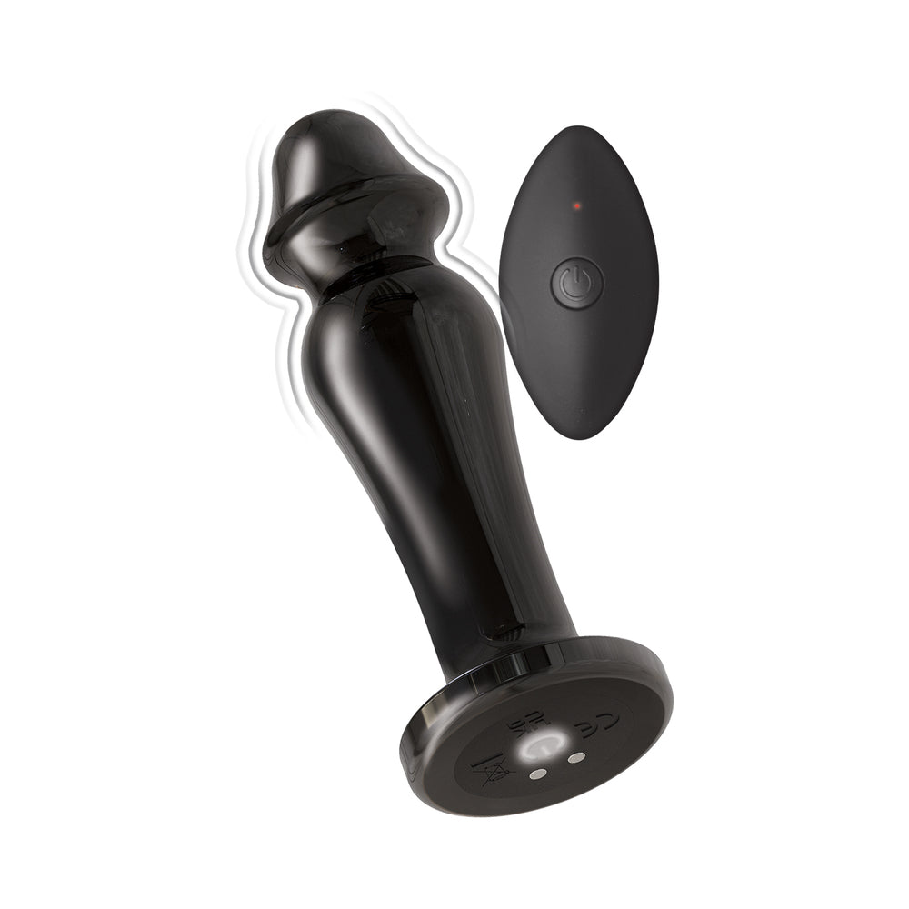 Ass-Sation Remote Vibrating Metal Anal Lover Black - Fantasies Boutique