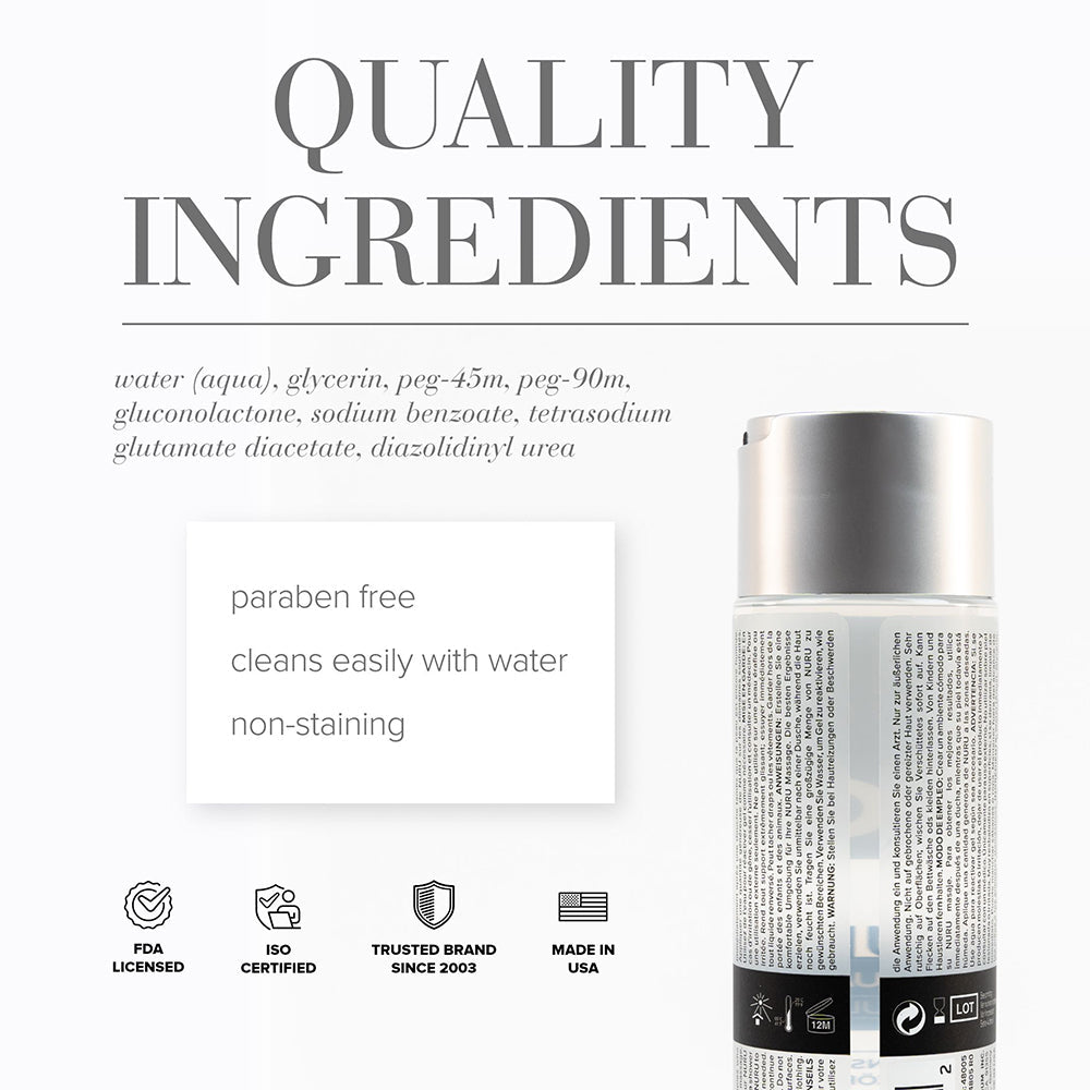 JO Nuru Full-Body Sensual Massage Gel 8 oz. - Fantasies Boutique