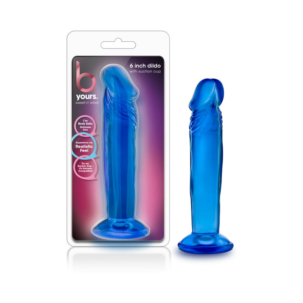 B Yours Sweet n' Small 6 in. Dildo Blue - Fantasies Boutique