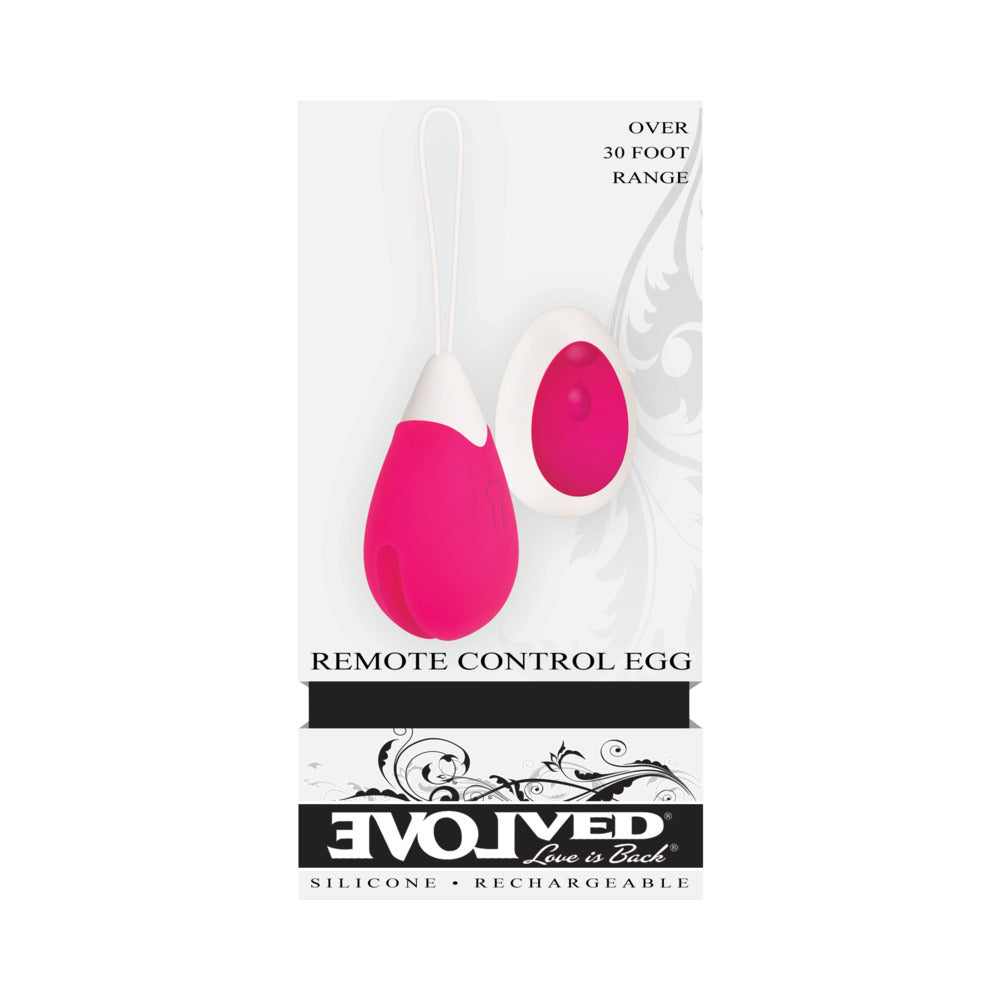 Evolved Rechargeable Remote-Controlled Silicone Egg Vibrator Pink - Fantasies Boutique