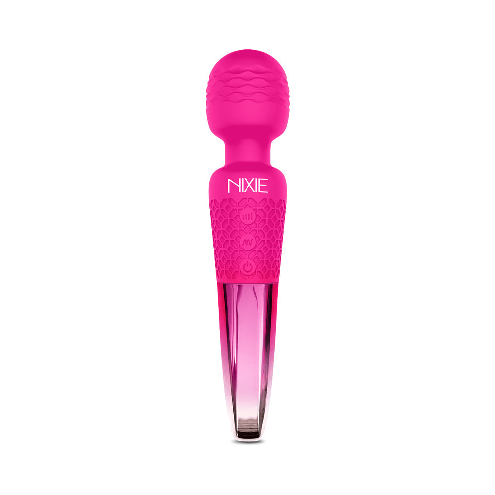 Nixie Rechargeable Wand Massager Pink Ombre Metallic - Fantasies Boutique