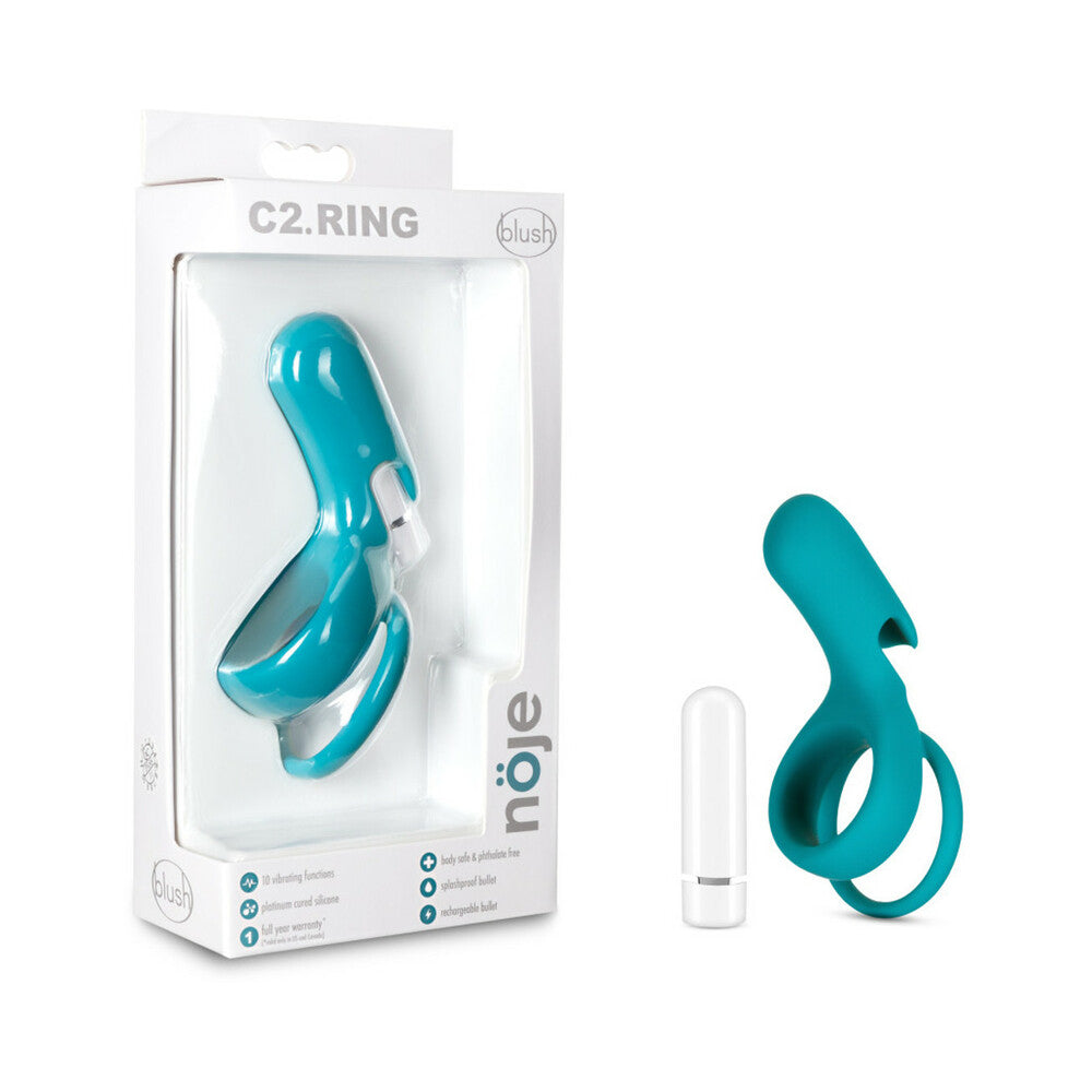 Blush Noje C2.Ring Rechargeable Vibrating Silicone Cockring Juniper - Fantasies Boutique