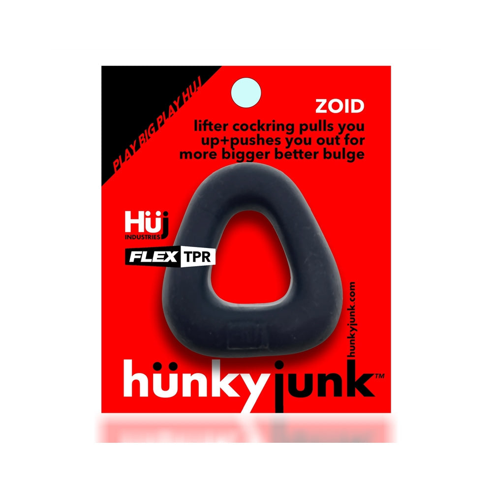Hunkyjunk Zoid Trapezoid Lifter Cockring Tar Ice - Fantasies Boutique