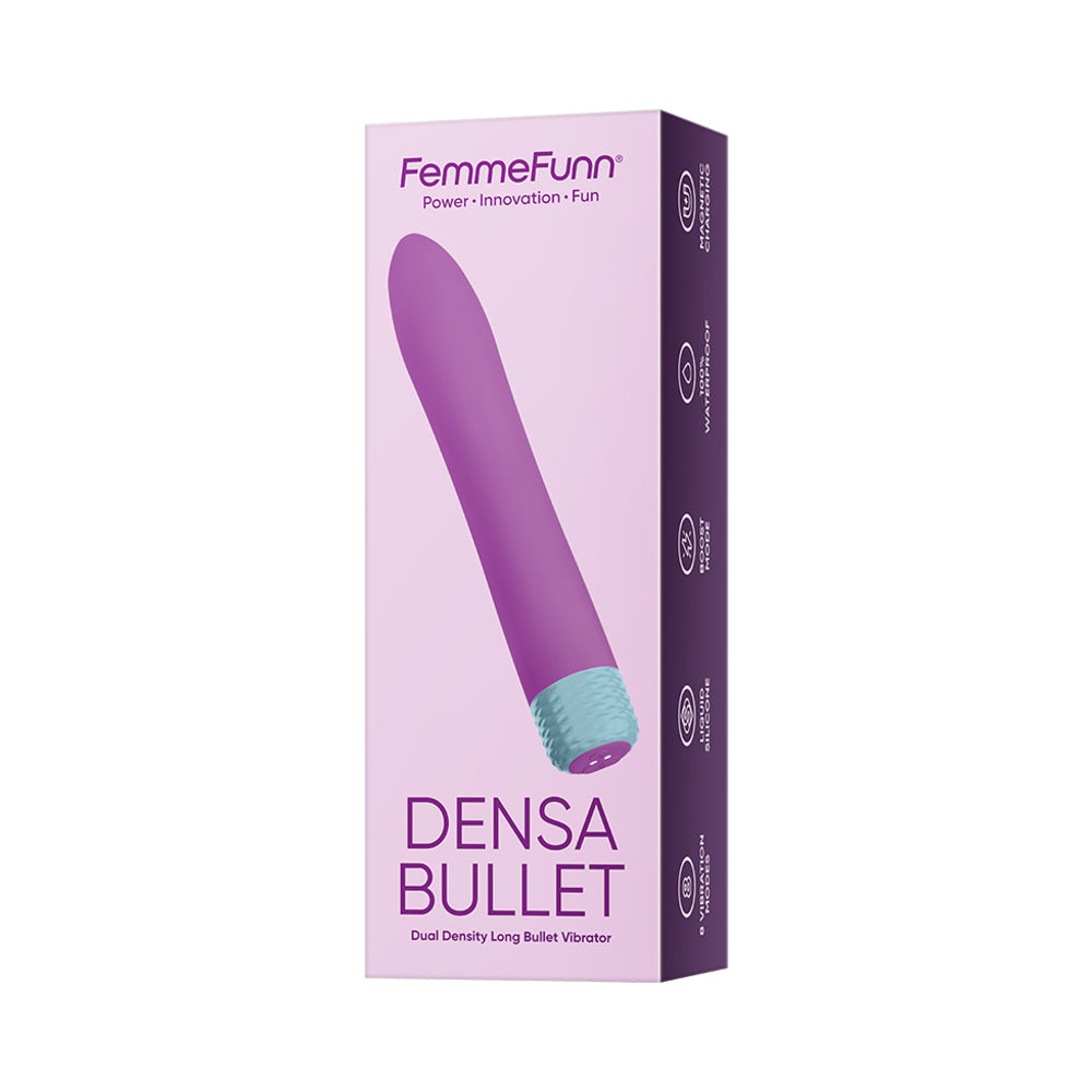 FemmeFunn Densa Bullet Rechargeable Dual Density Silicone Slimline Vibrator Purple - Fantasies Boutique