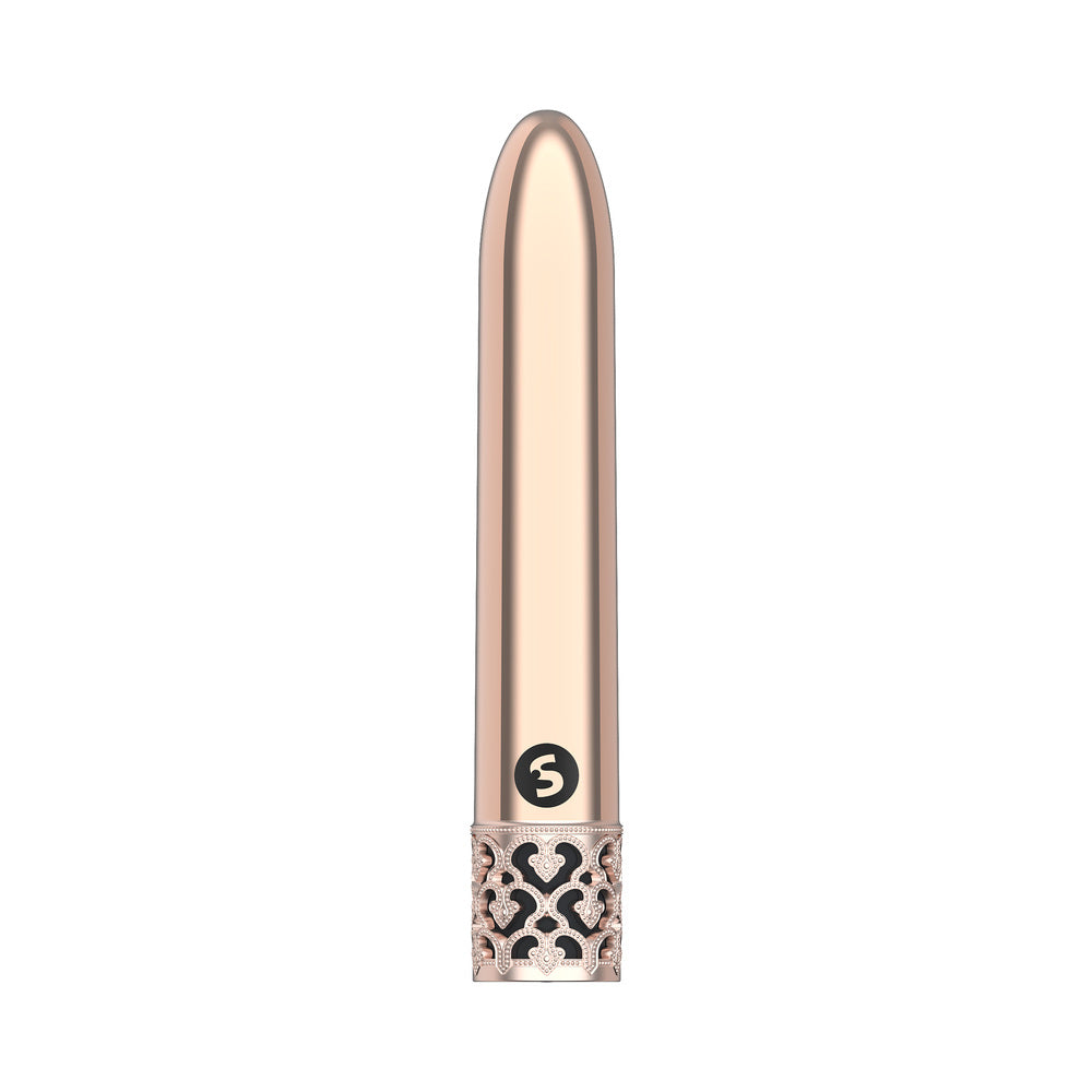 Royal Gems Shiny Rechargeable ABS Bullet Vibrator Rose Gold