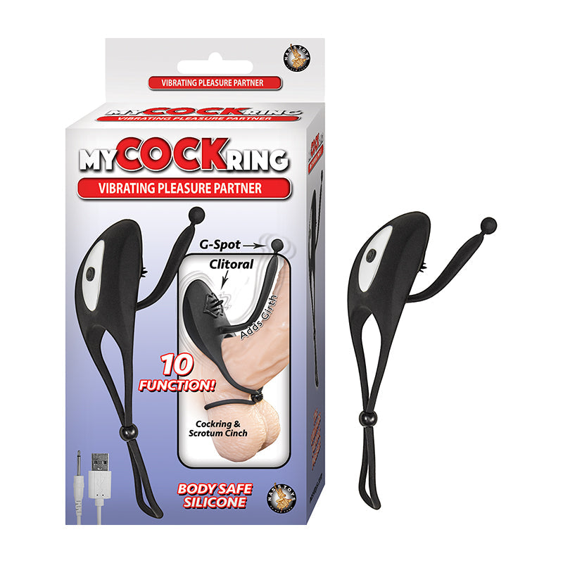 My Cockring Vibrating Pleasure Partner - Black - Fantasies Boutique
