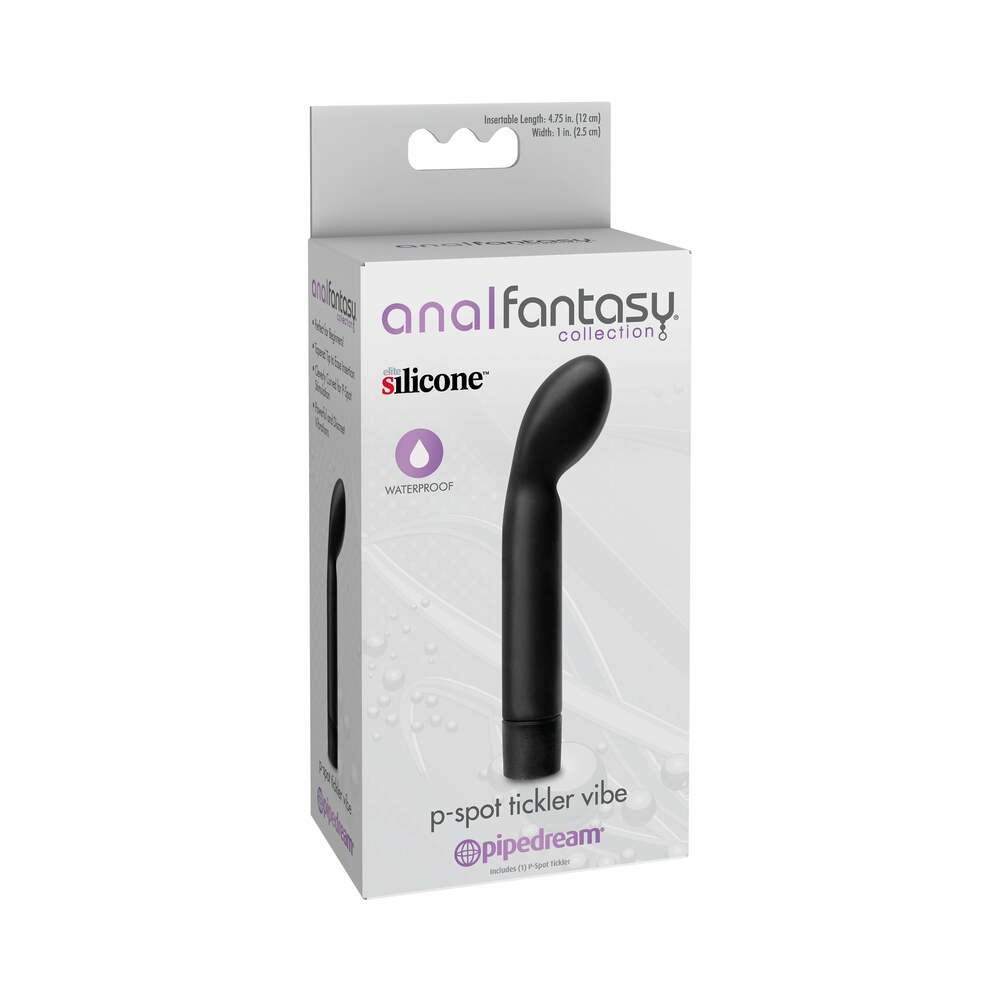 Pipedream Anal Fantasy Collection Silicone P-Spot Tickler Vibe Black - Fantasies Boutique
