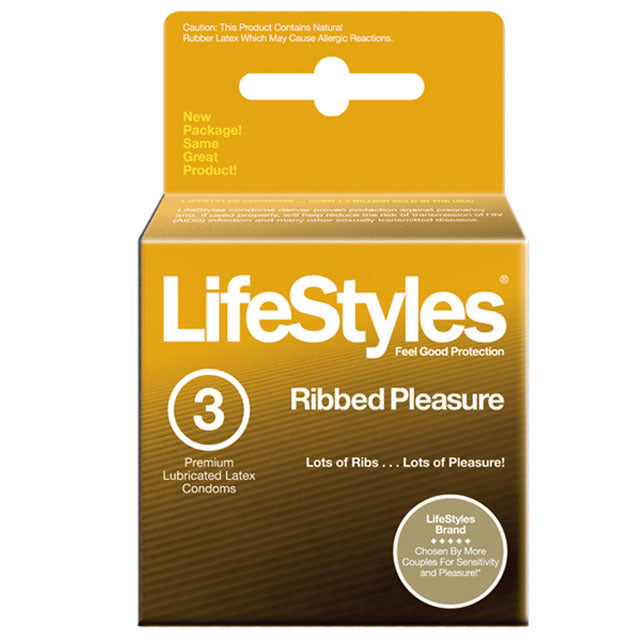 LifeStyles Ultra Ribbed Condoms (3 pack) - Fantasies Boutique