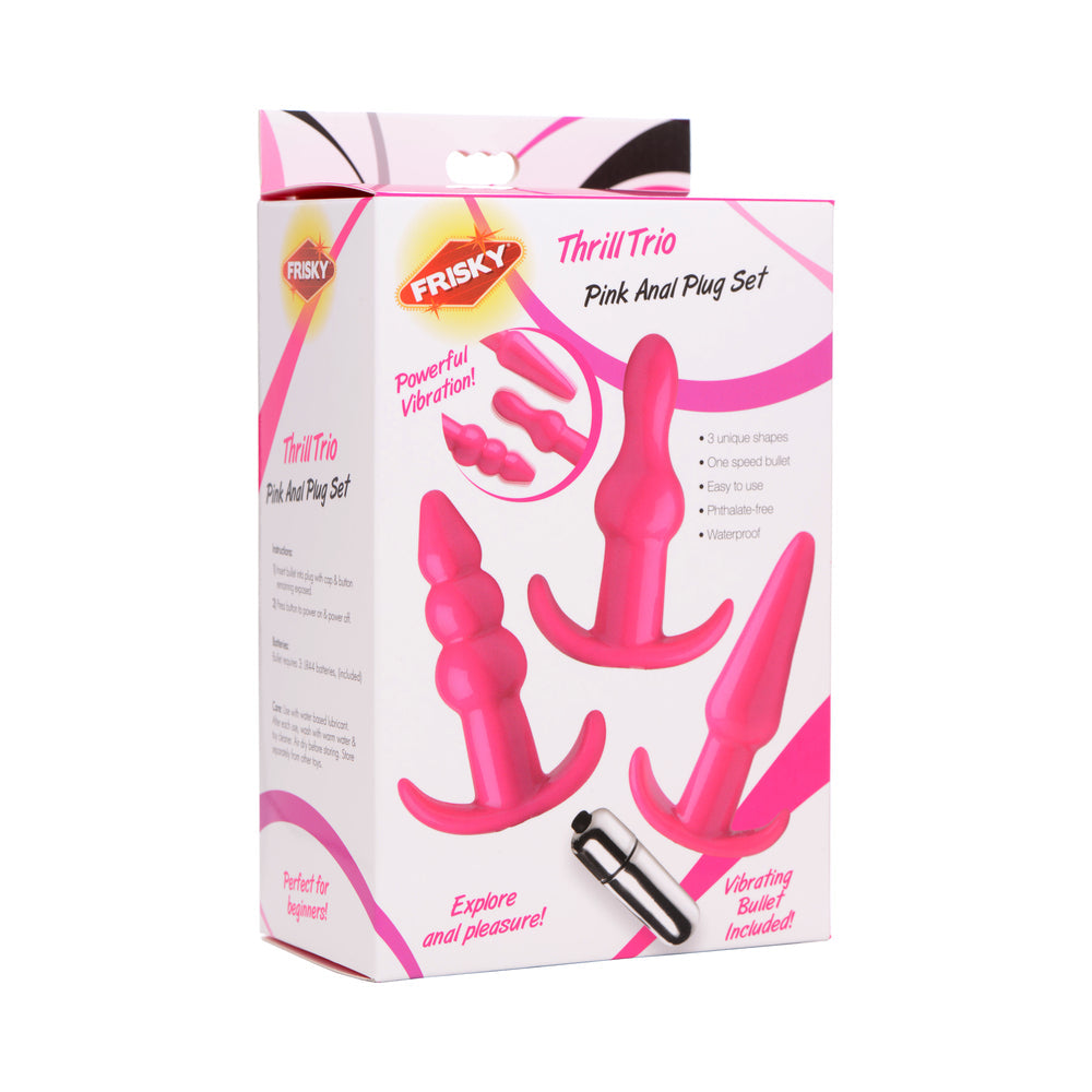 Frisky Thrill Trio Pink Anal Plug Set