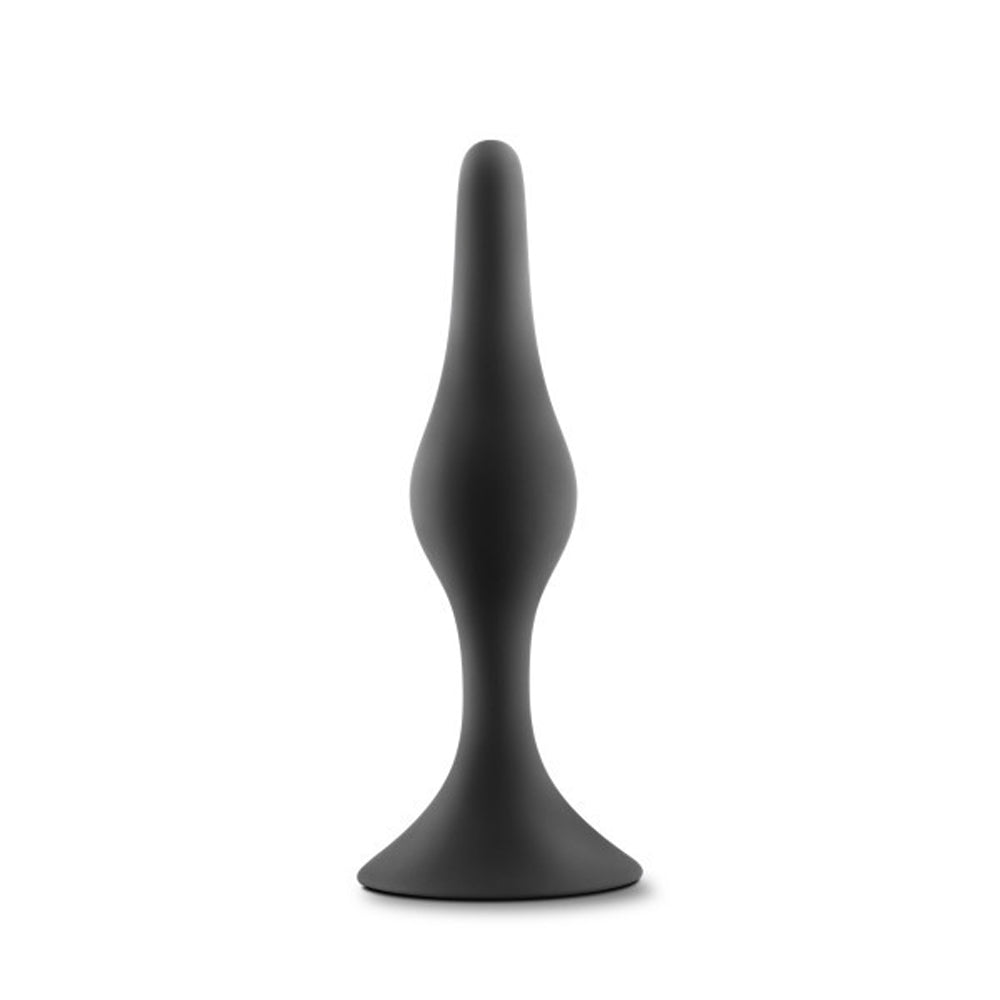 Anal Adventures Platinum Silicone Beginner Plug Small Black - Fantasies Boutique