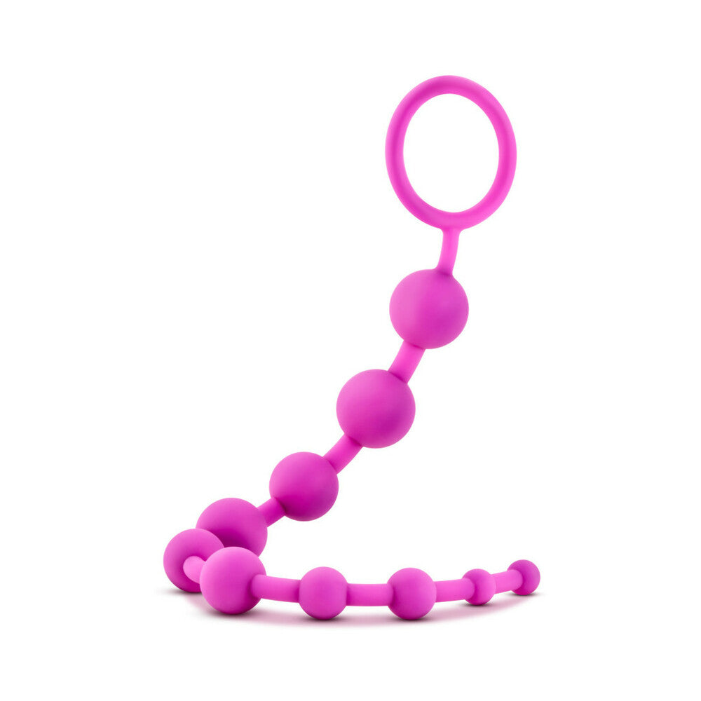 Blush Luxe Silicone 10 Beads for Anal Play Pink - Fantasies Boutique