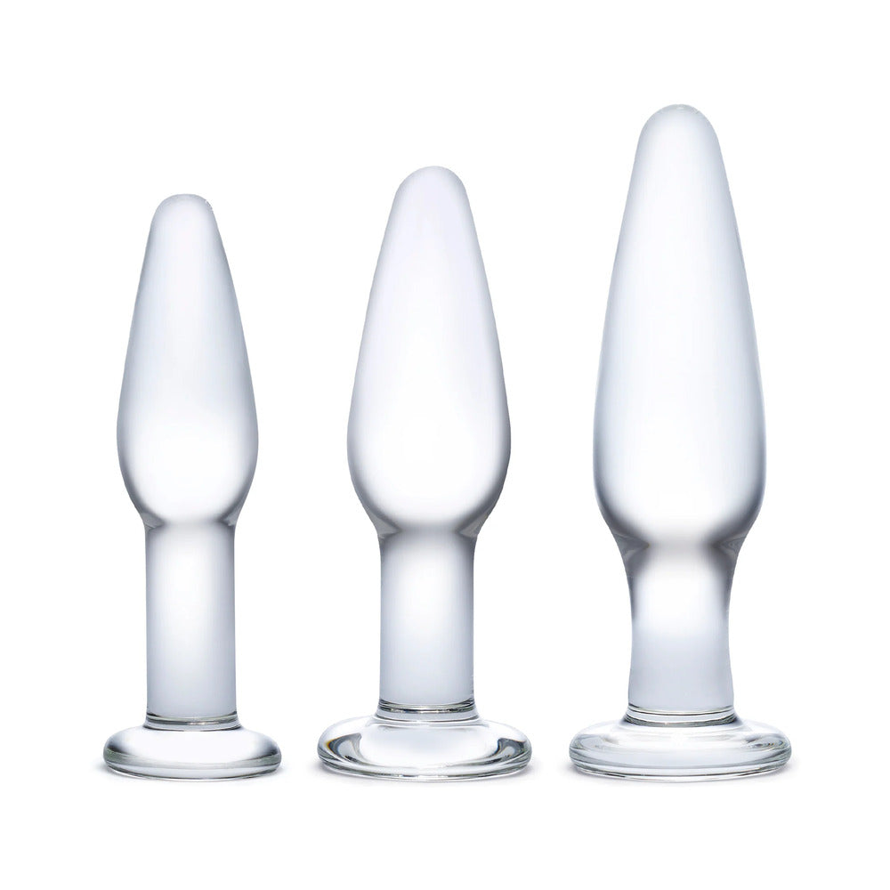 Glas 3-Piece Glass Anal Plug Training Set - Fantasies Boutique