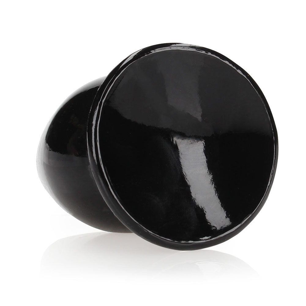 RealRock Crystal Clear 3.5 in. Anal Plug Black - Fantasies Boutique