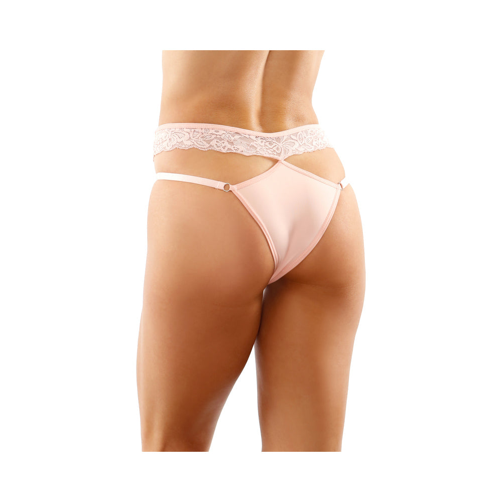 Ren Microfiber Panty With Double-Strap Waistband Light Pink S/M - Fantasies Boutique