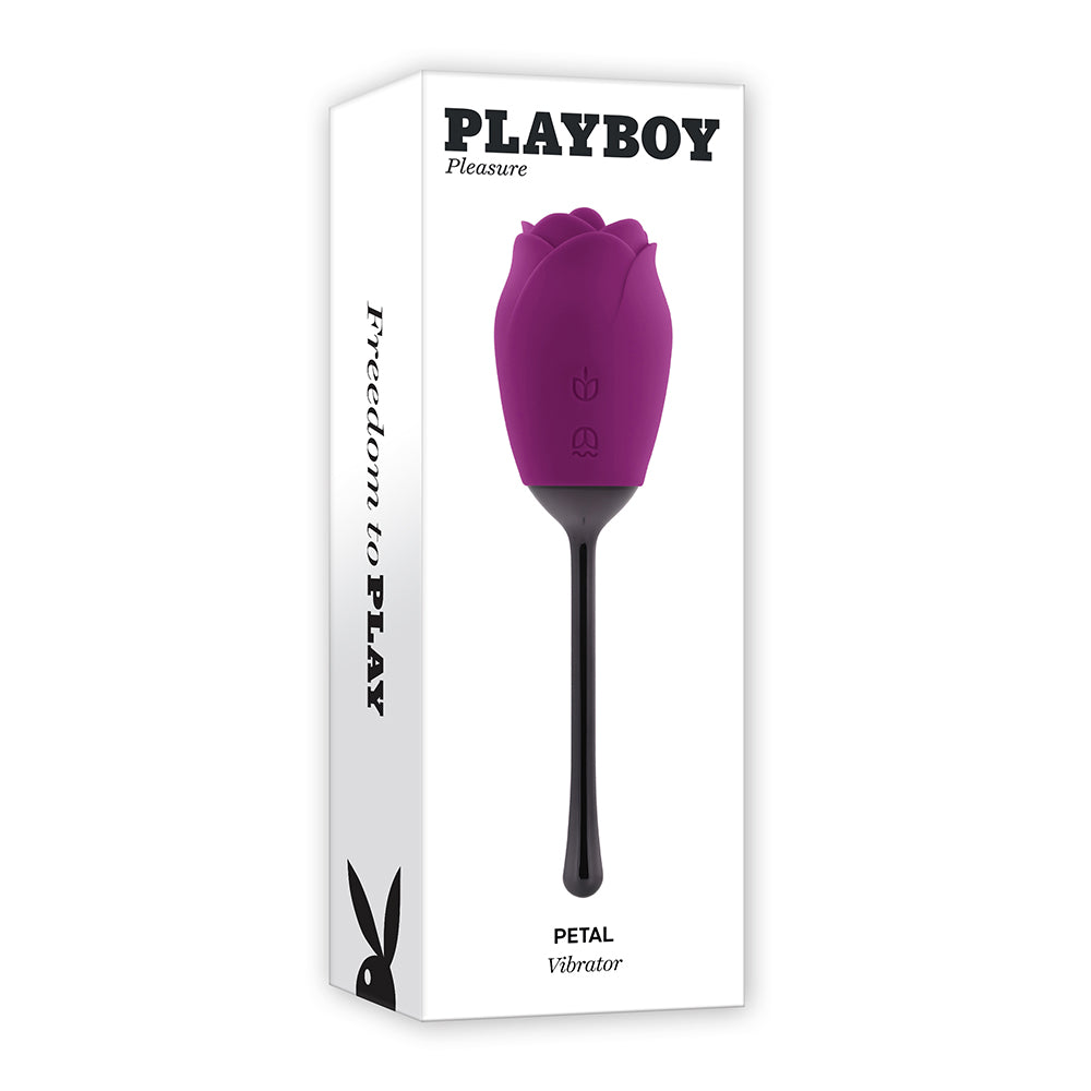 Playboy Petal Rechargeable Silicone Tongue Flicking Vibrator Wild Aster - Fantasies Boutique