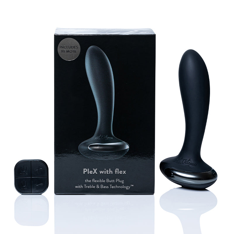 Hot Octopuss PleX with Flex Rechargeable Flexible Vibrating Anal Plug Black - Fantasies Boutique