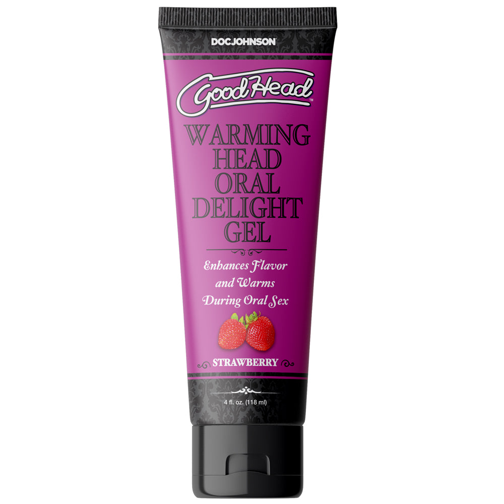 GoodHead Warming Head Oral Delight Gel Strawberry 4 oz. - Fantasies Boutique