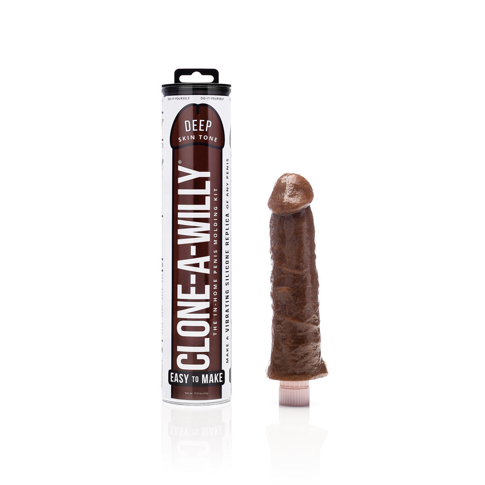 Clone-A-Willy DIY Vibrating Dildo Kit Deep Skin Tone - Fantasies Boutique