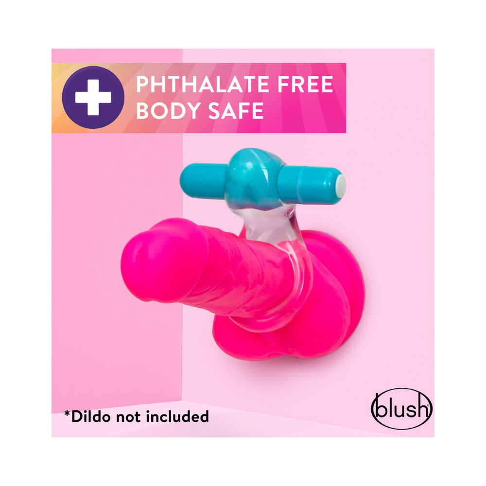Blush Play with Me Delight Vibrating C-Ring Blue - Fantasies Boutique
