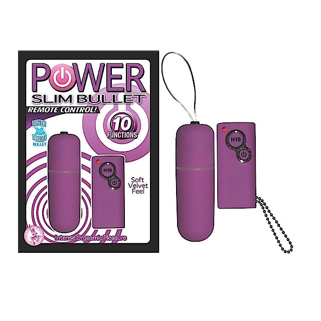 Power Slim Bullet Remote Control (Purple) - Fantasies Boutique