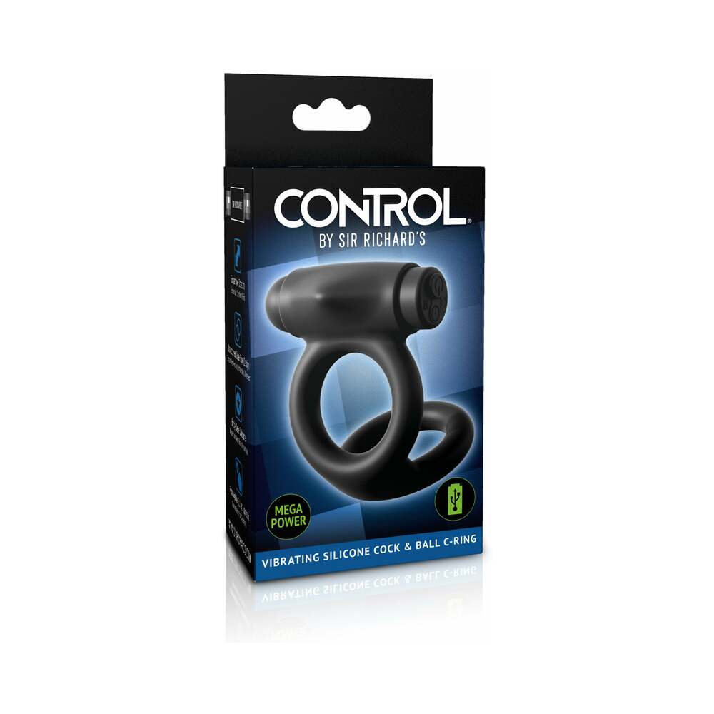 Sir Richard's Control Vibrating Silicone Cock & Ball C-Ring - Fantasies Boutique