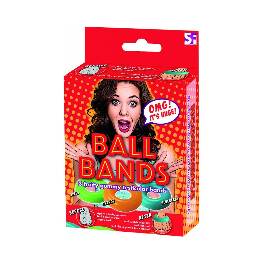 Gummy Ball Bands 3-Pack Assorted Colors/Flavors - Fantasies Boutique