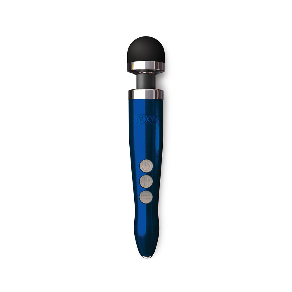 Doxy Die Cast 3R Rechargeable Compact Wand Vibrator Blue Flame - Fantasies Boutique