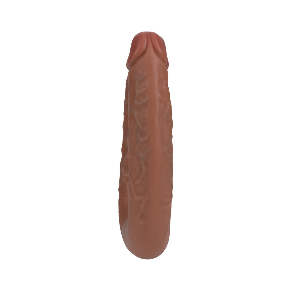 RealRock 9 in. U-Shaped Double Dildo Tan - Fantasies Boutique