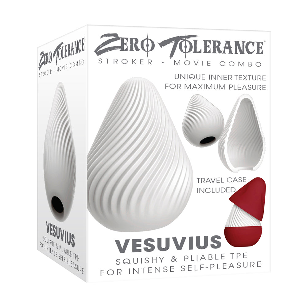 Zero Tolerance Vesuvius Stroker White - Fantasies Boutique