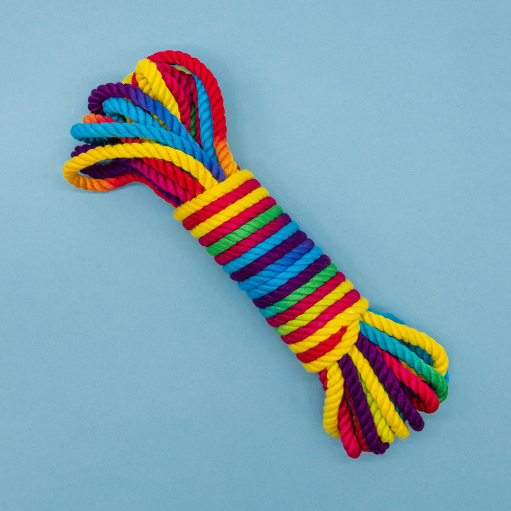 Emojibator Funfetti Rainbow Bondage Rope 26.25 ft. - Fantasies Boutique