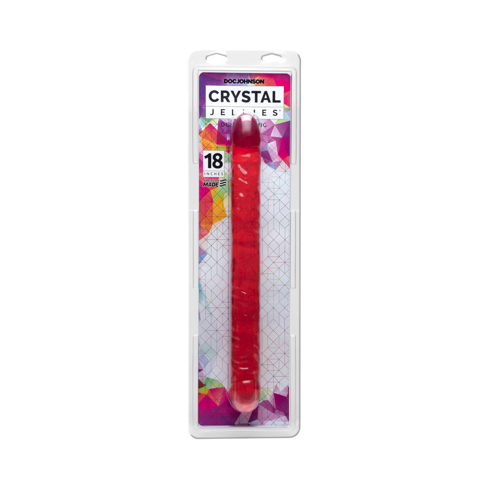 Crystal Jellies - Double Dong Pink 18in - Fantasies Boutique