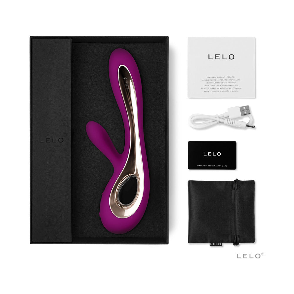 LELO SORAYA 2 Rechargeable Rabbit Vibrator Deep Rose - Fantasies Boutique
