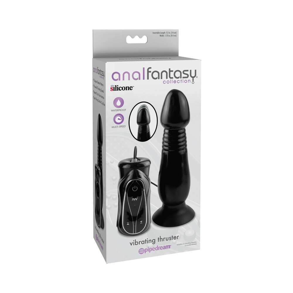 Anal Fantasy Collection Vibrating Thruster With Suction Cup Black - Fantasies Boutique