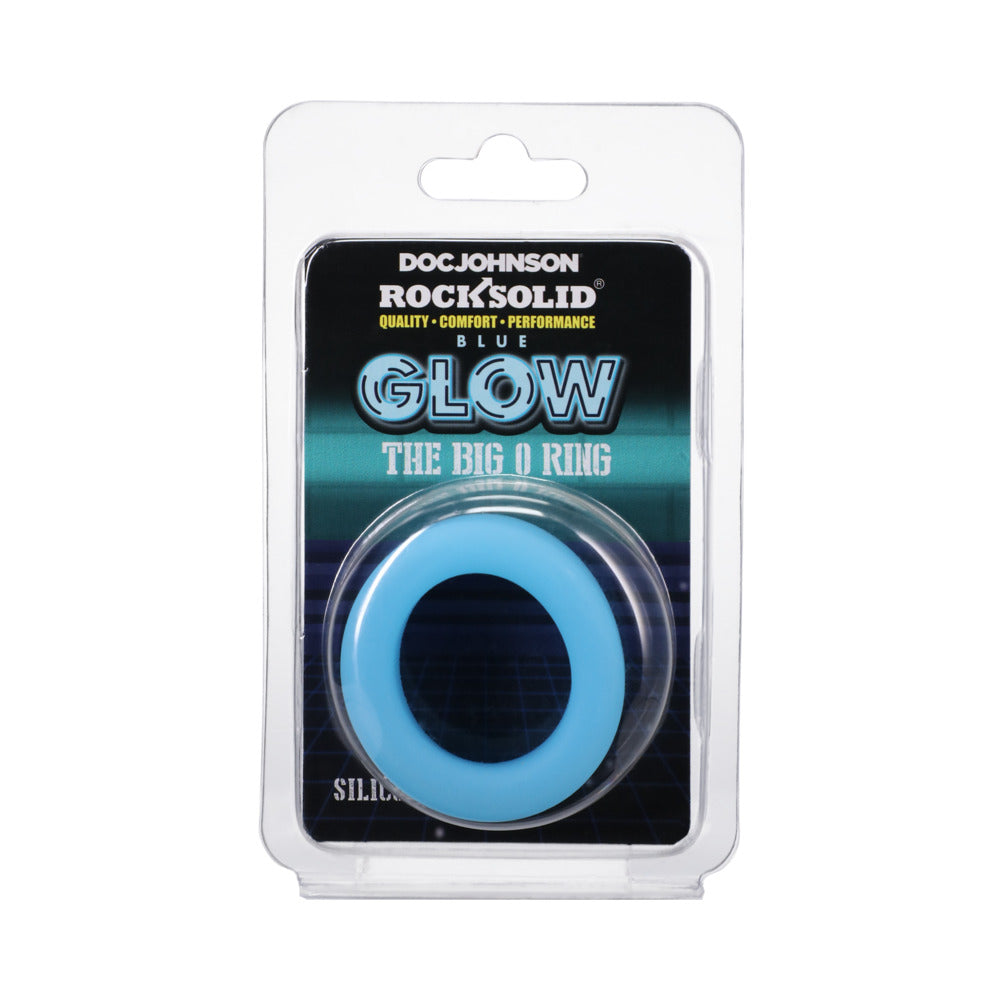 Rock Solid Sila-Flex Glow-in-the-Dark Big O C-Ring Blue - Fantasies Boutique