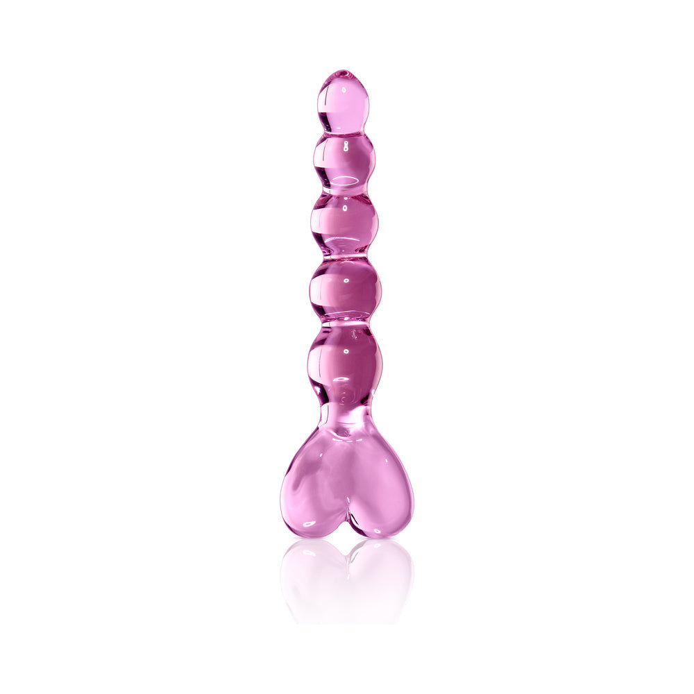 Icicles No. 43 Glass Massager with Heart-Shaped Handle Pink - Fantasies Boutique