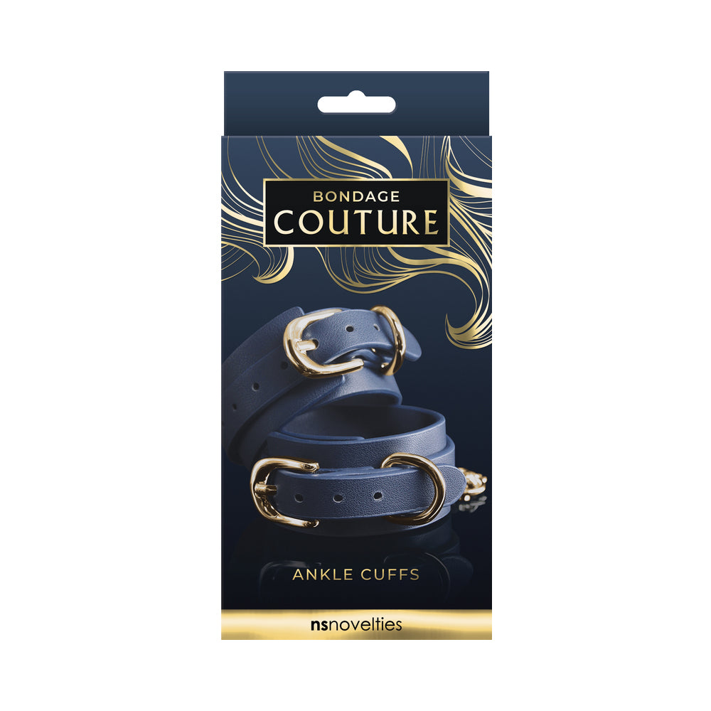 Bondage Couture Ankle Cuffs Blue - Fantasies Boutique