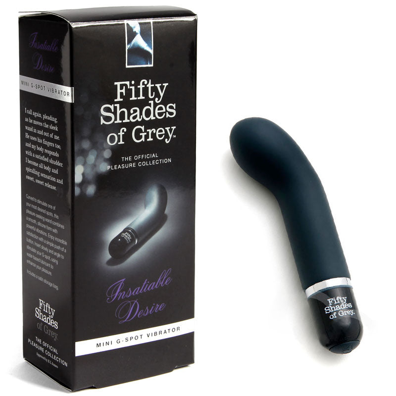 Fifty Shades of Grey Insatiable Desire Silicone Mini G-Spot Vibrator Black - Fantasies Boutique