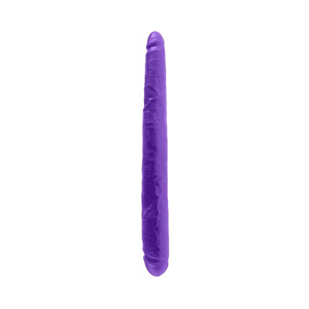 Dillio 16 in. Double Dong Realistic Dual-Ended Dildo Purple - Fantasies Boutique
