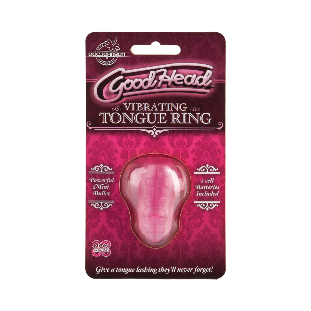 GoodHead - Vibrating Tongue Ring Pink - Fantasies Boutique