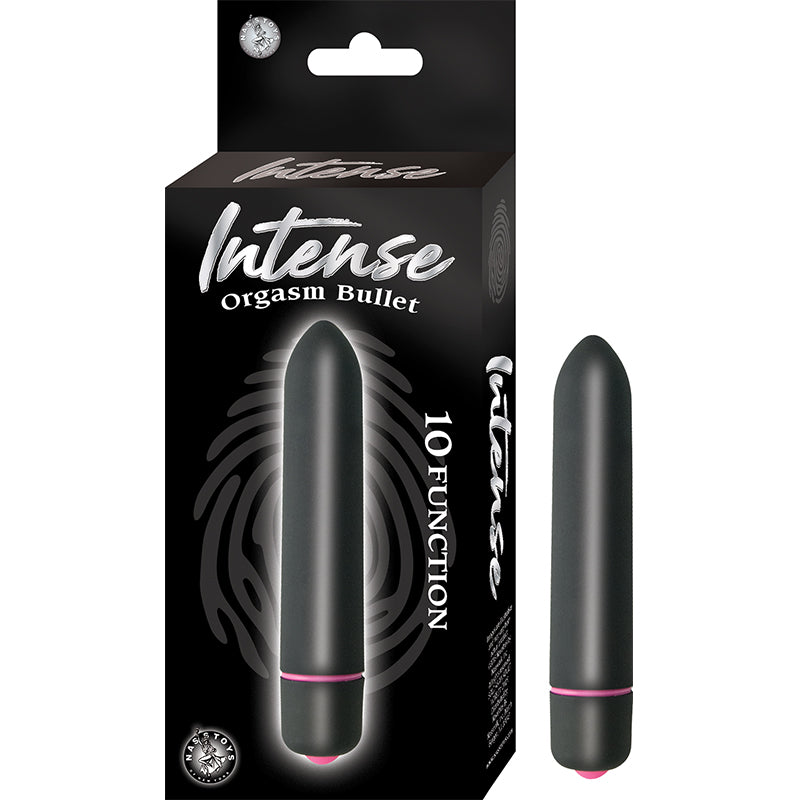 Intense Orgasm Bullet 10 Function Waterproof Black - Fantasies Boutique