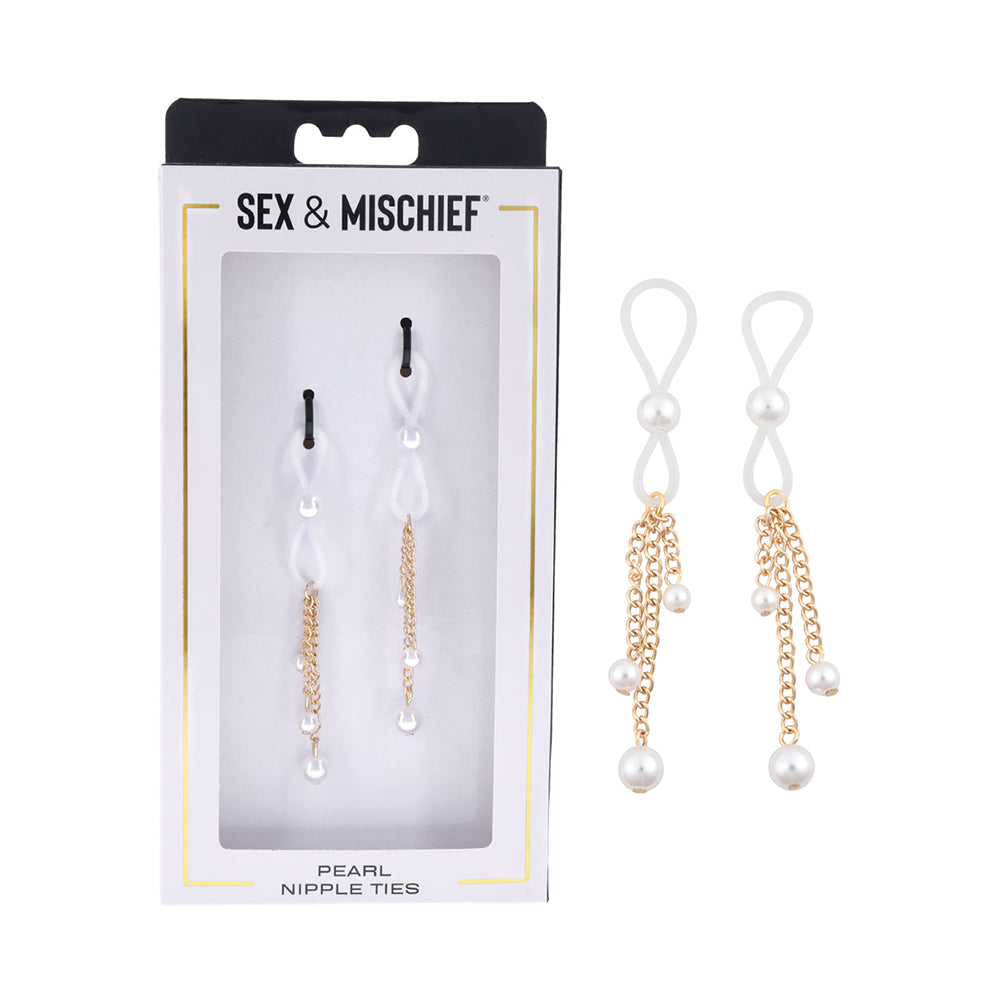 Sportsheets Sex & Mischief Pearl Nipple Ties - Fantasies Boutique