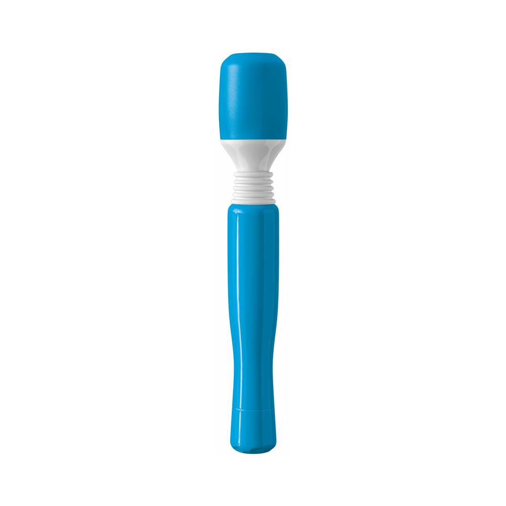 Mini Wanachi Waterproof Massager Flexible Silicone Wand Vibrator Blue - Fantasies Boutique
