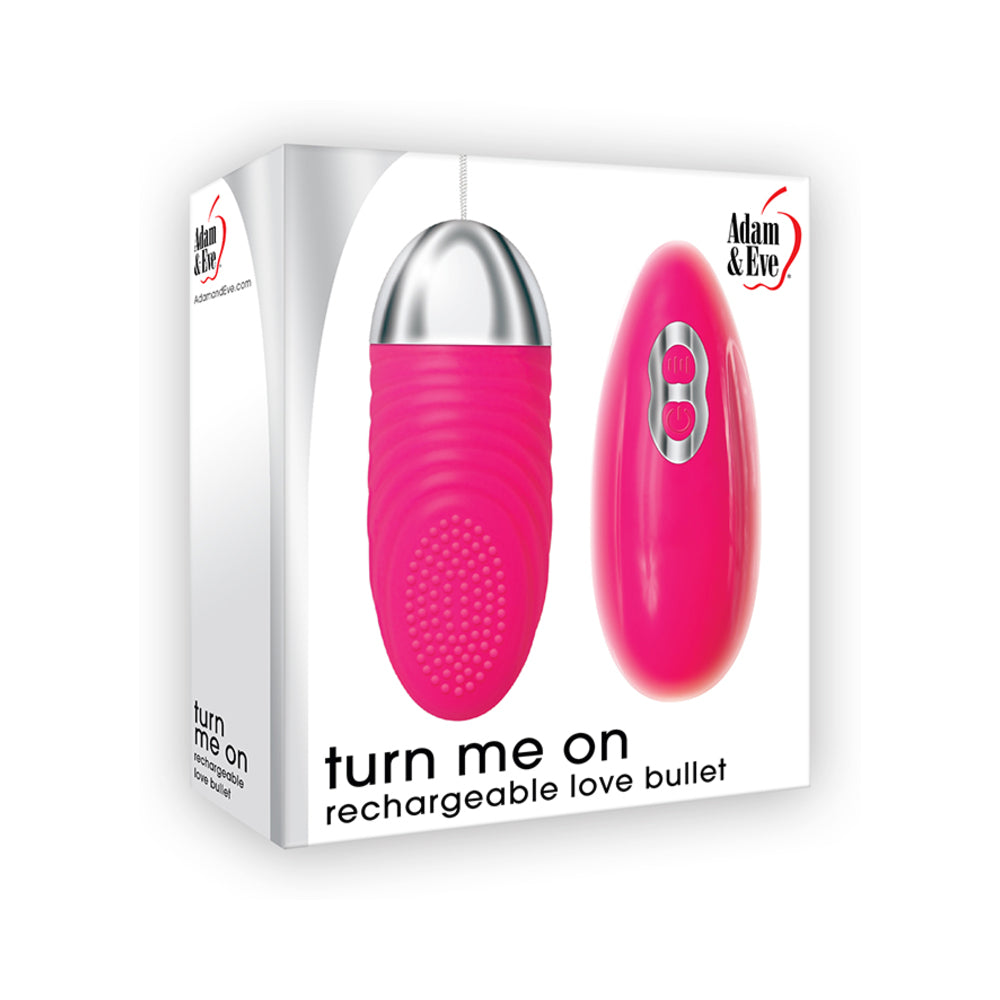 Adam & Eve Turn Me On Love Bullet Rechargeable Remote-Controlled Silicone Egg Vibrator Pink - Fantasies Boutique