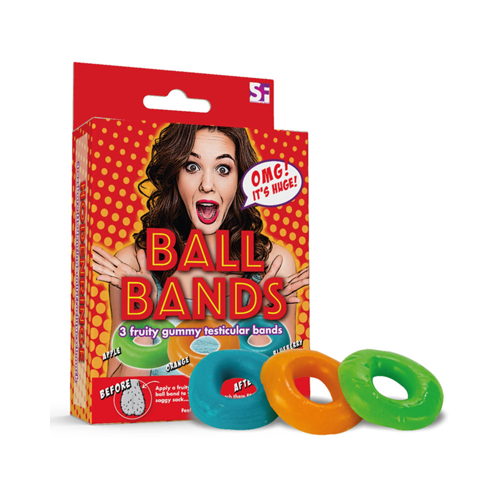 Gummy Ball Bands 3-Pack Assorted Colors/Flavors - Fantasies Boutique