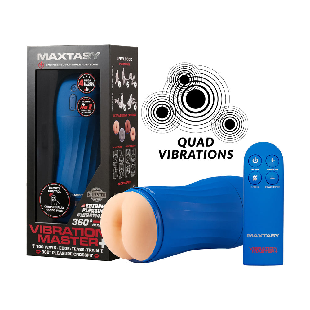 Maxtasy Vibration Master Realistic With Remote Nude Plus - Fantasies Boutique