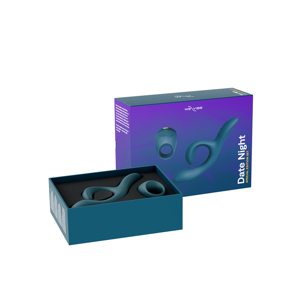 We-Vibe Date Night Special Edition Couple's Vibrator Set (Nova 2 & Pivot) Green Velvet - Fantasies Boutique